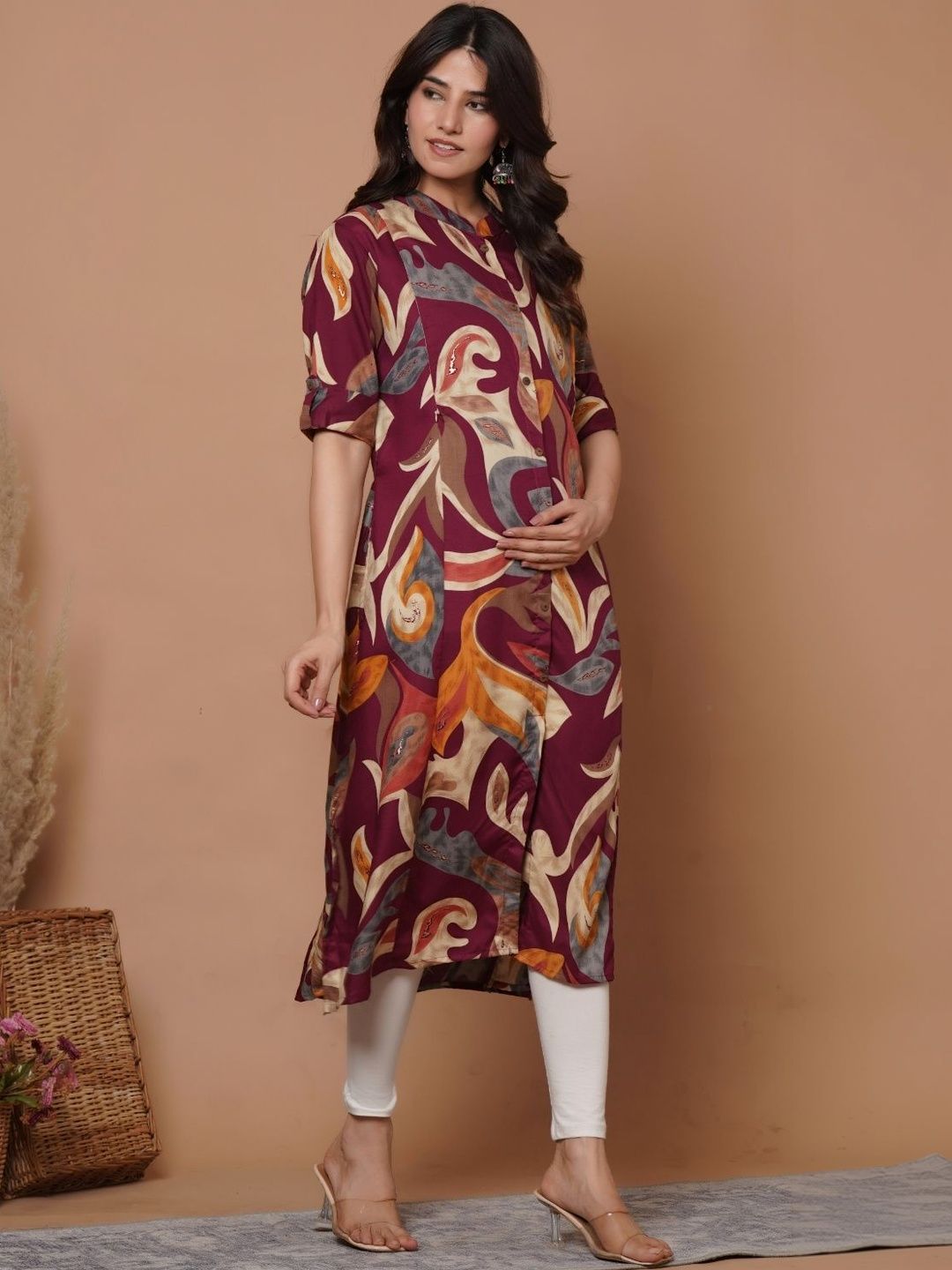 MomsBae Printed Pure Cotton Kurti