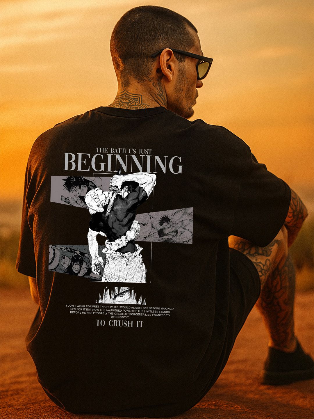 BDSQUARE Men Typography Printed T-shirt