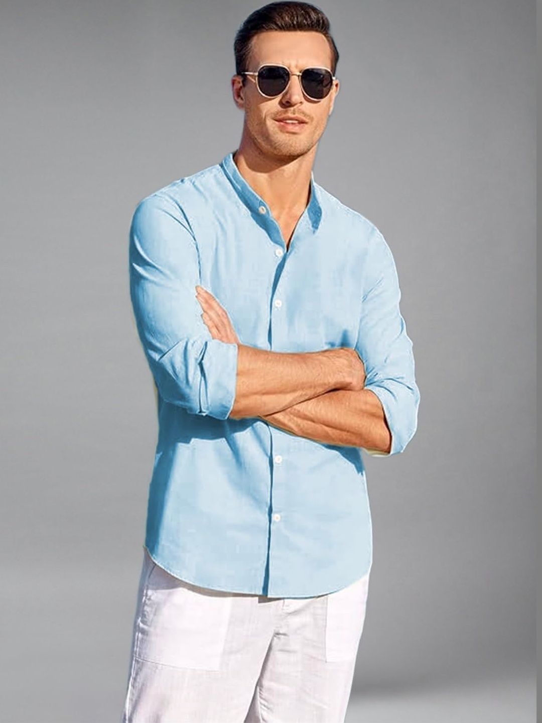 sachin and babi light blue dress Casual Dress Code Guide for Men (for Work, Wedding & Events) main image 0