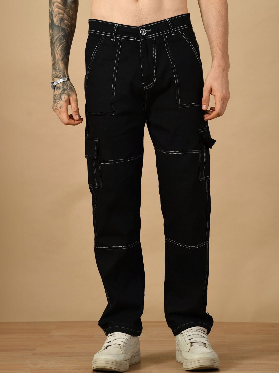 Moda Rapido Men Classic Relaxed Fit Mid-Rise Stretchable Jeans