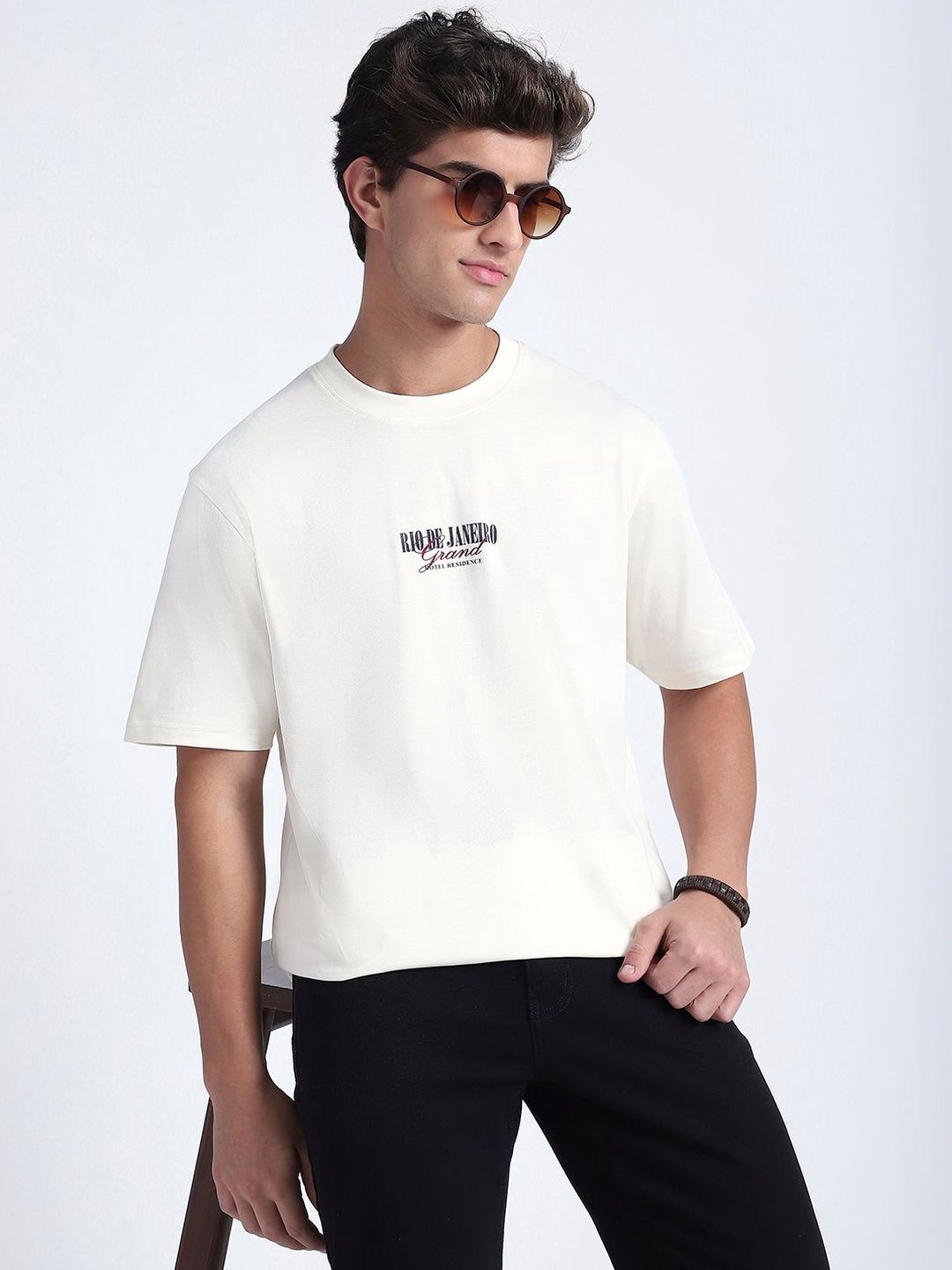R&B Men Typography Printed T-shirt