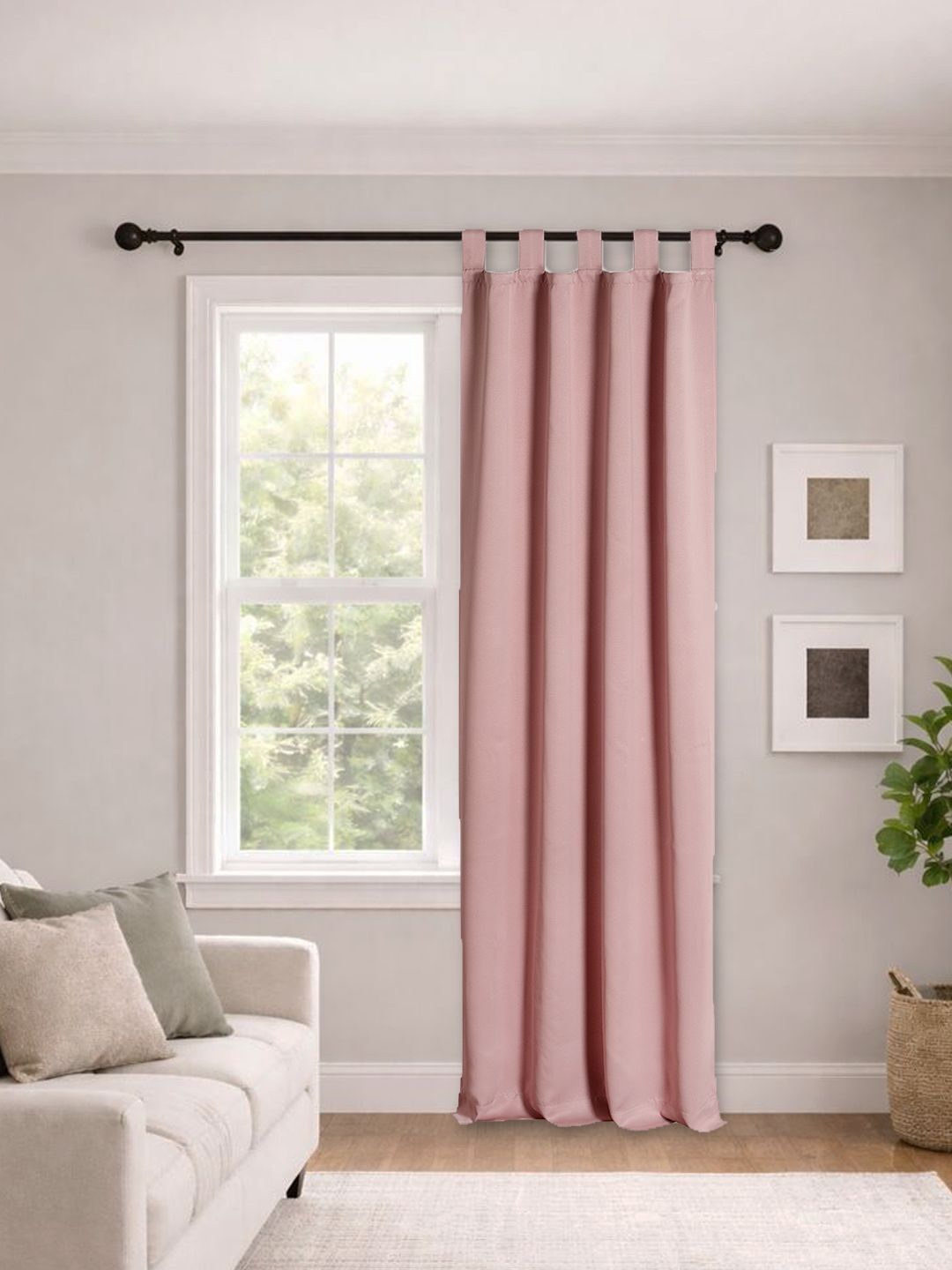 Deco Window Pink Black Out Door Curtain
