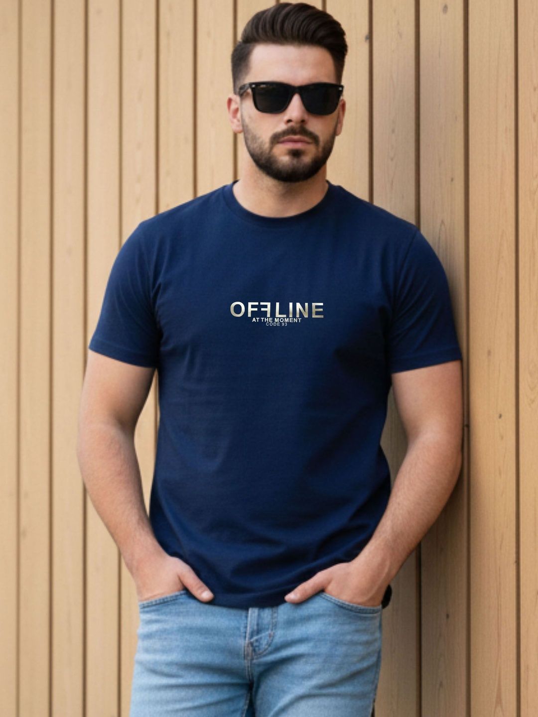 Davno Men Typography Printed T-shirt