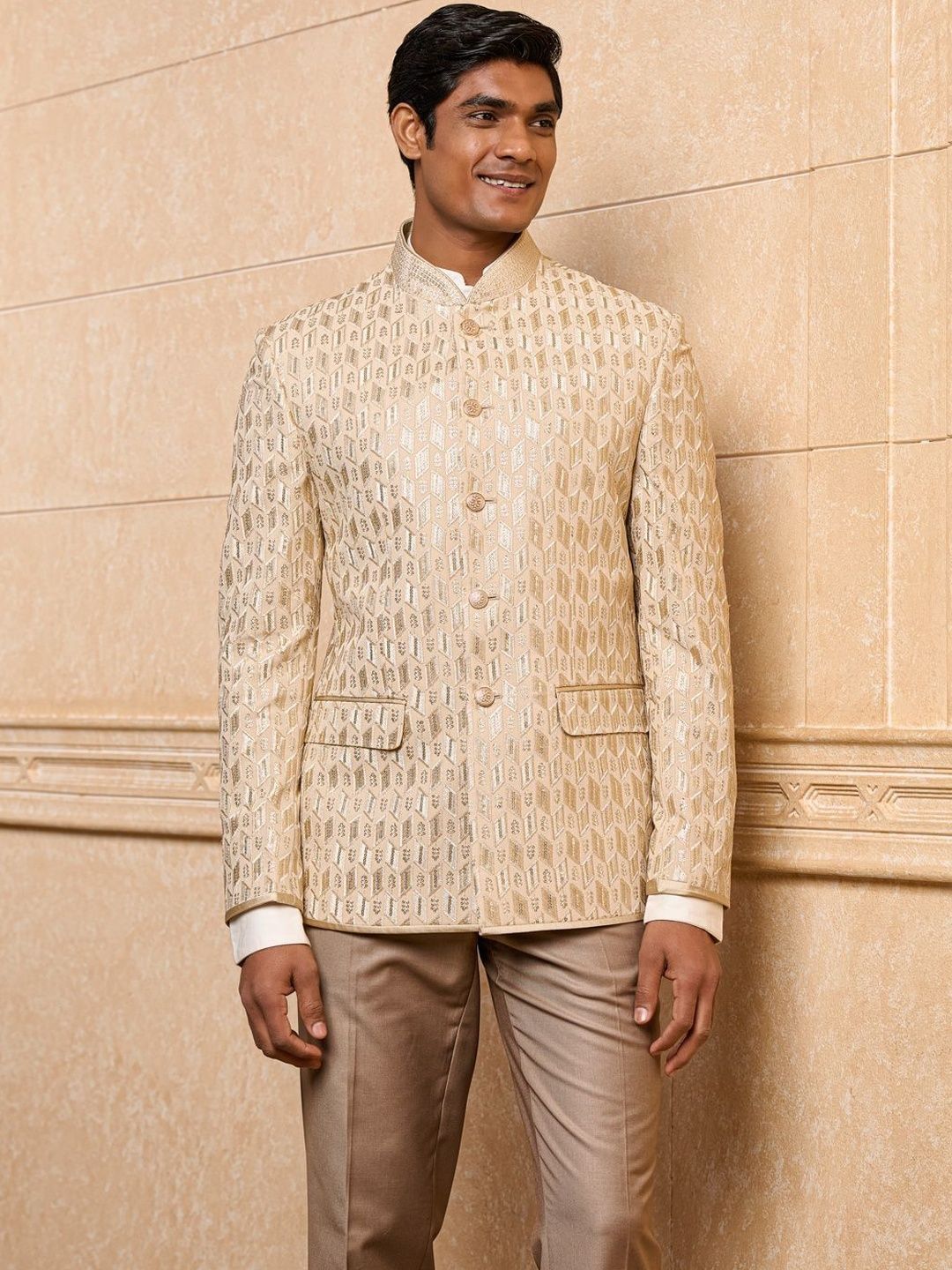 Tasva Printed Woven Nehru Jackets