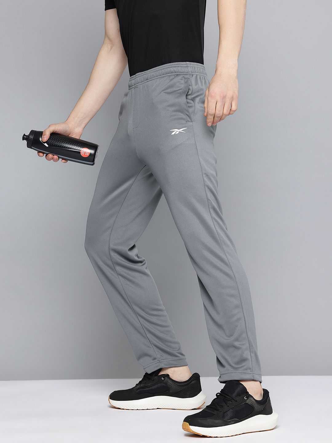 Reebok Brand Logo Printed Mid-Rise Speedwick Training Track Pants