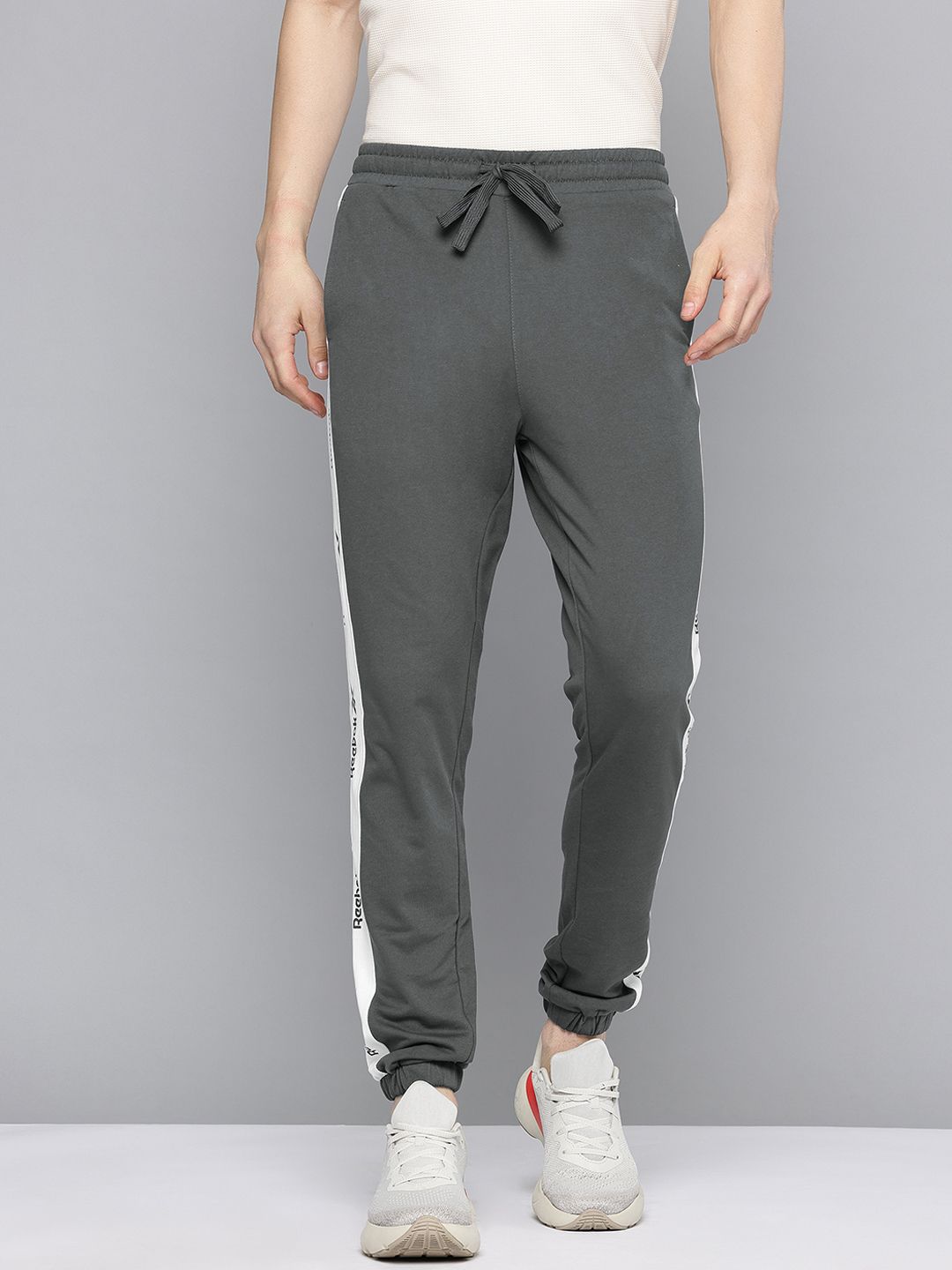 Reebok Brand Logo Printed Mid-Rise Outdoor Joggers