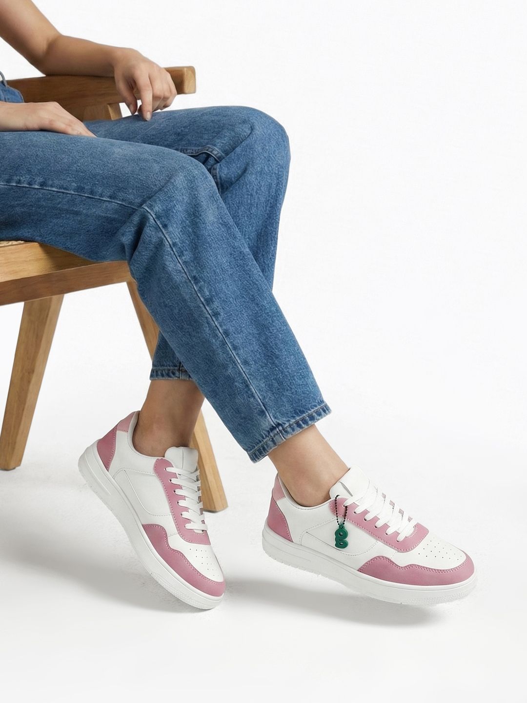 glitchez Women Perforated Colourblocked Sneakers