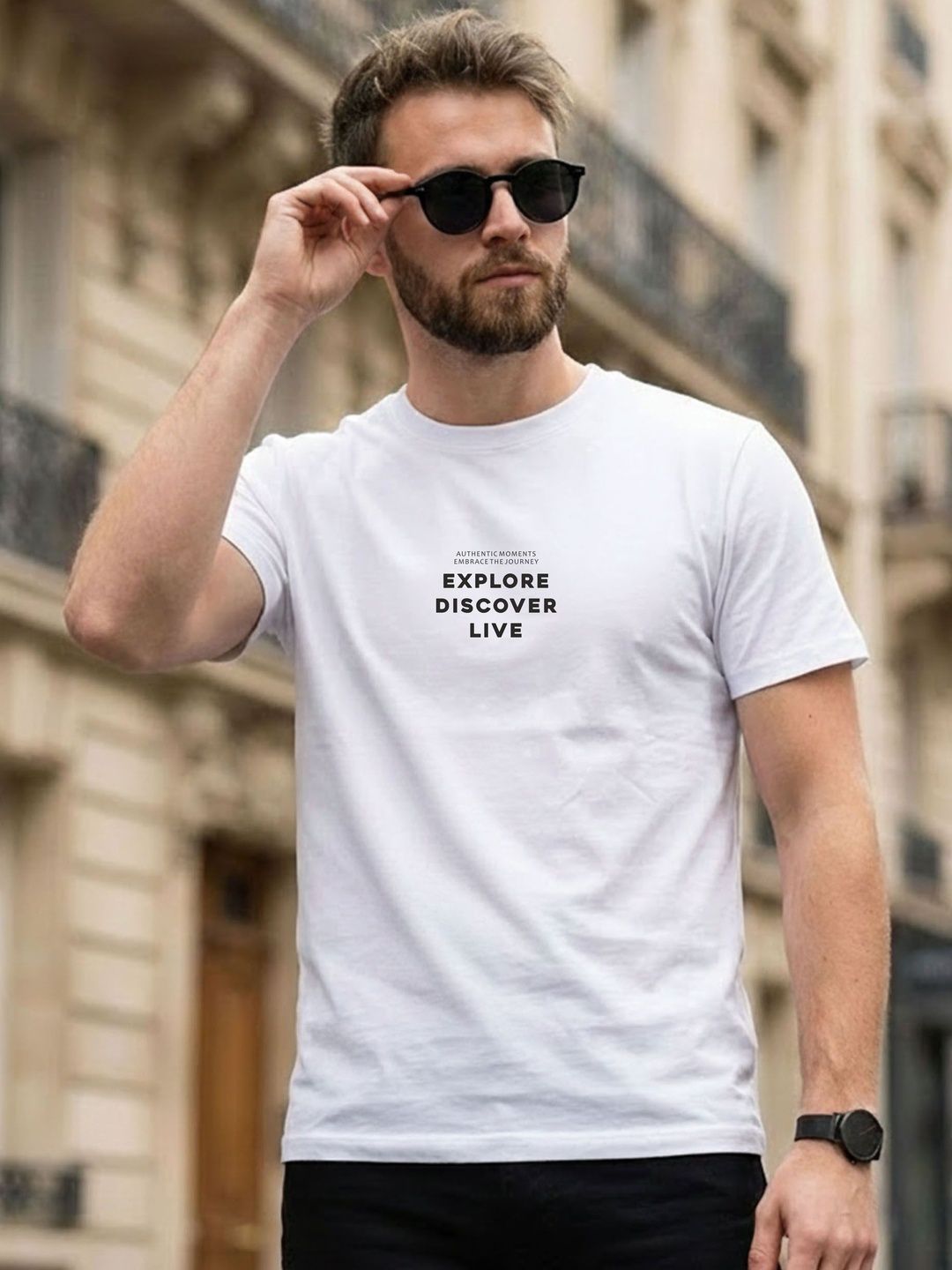 Davno Men Typography Printed T-shirt