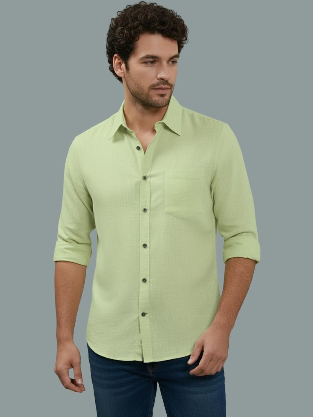 Vida Loca Men Smart Slim Fit Casual Shirt