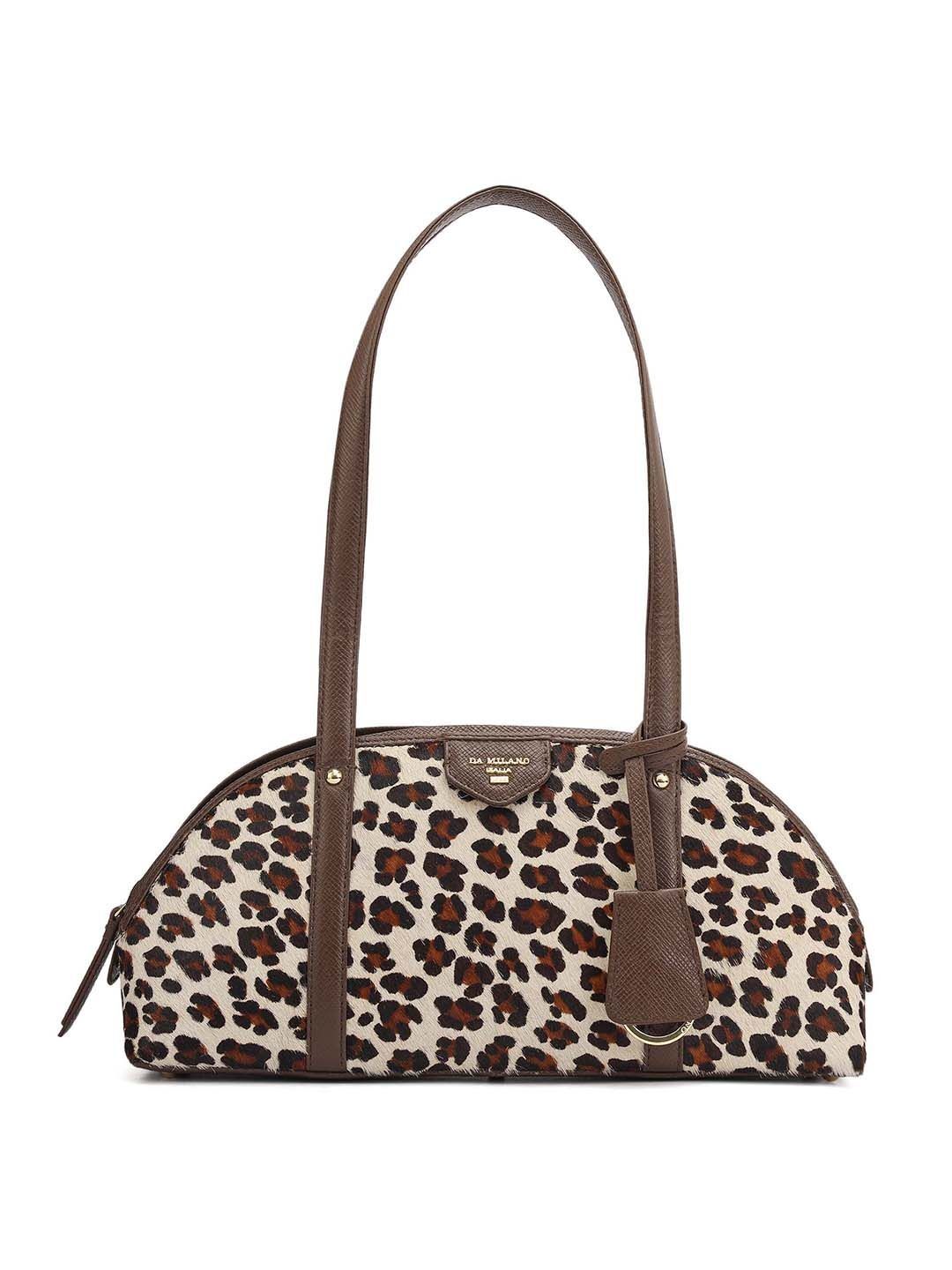 Animal Leather Shoulder Bag Da Milano Animal Printed Leather Shoulder Bag