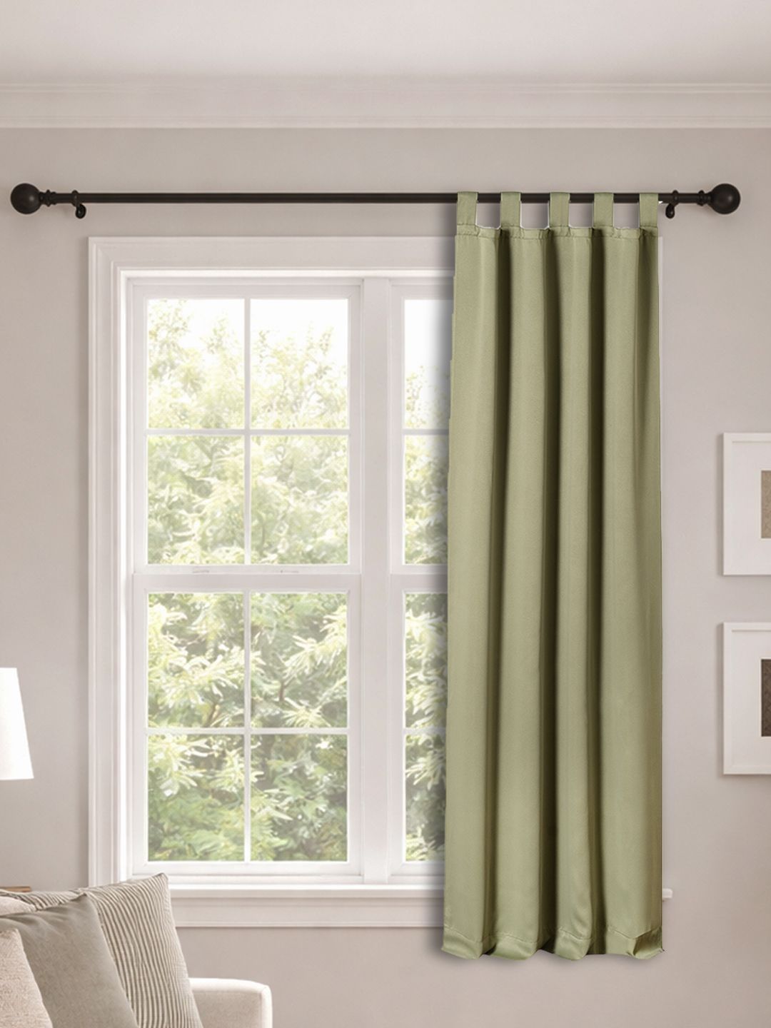 Deco Window Olive Green Black Out Window Curtain