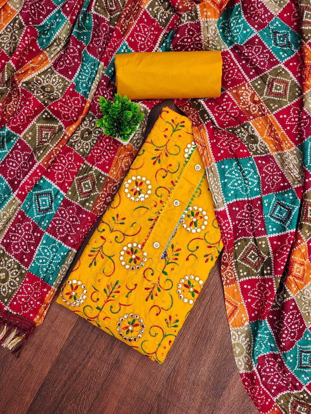 Maroosh Embroidered Pure Cotton Unstitched Dress Material