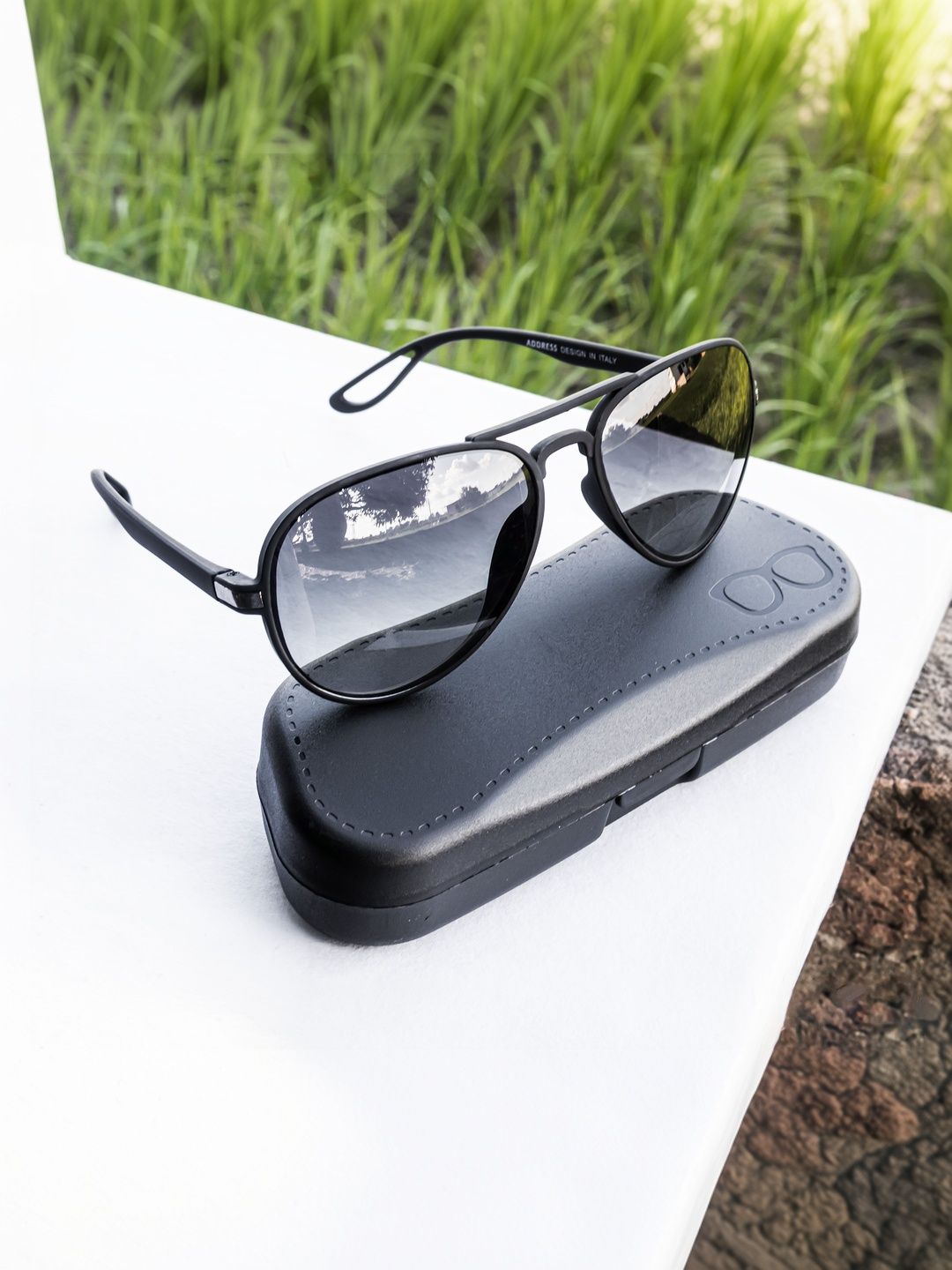 Jiebo Unisex Black Lens & Black Other Sunglasses with