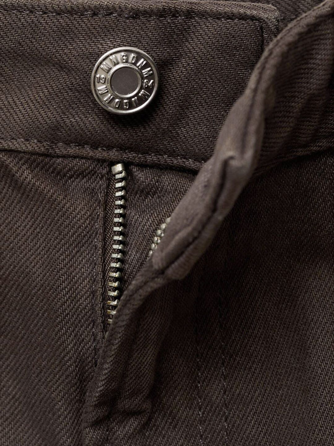 Mid-Rise Pure Cotton Straight Fit Jeans