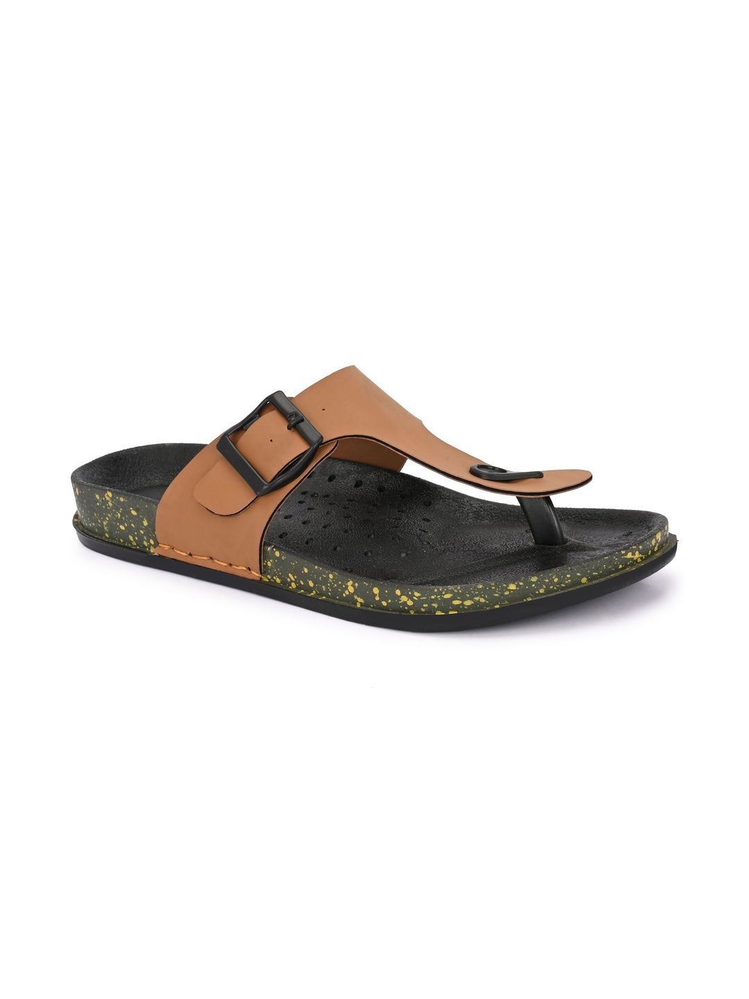 HATTOUN Men Printed Thong Flip-Flops