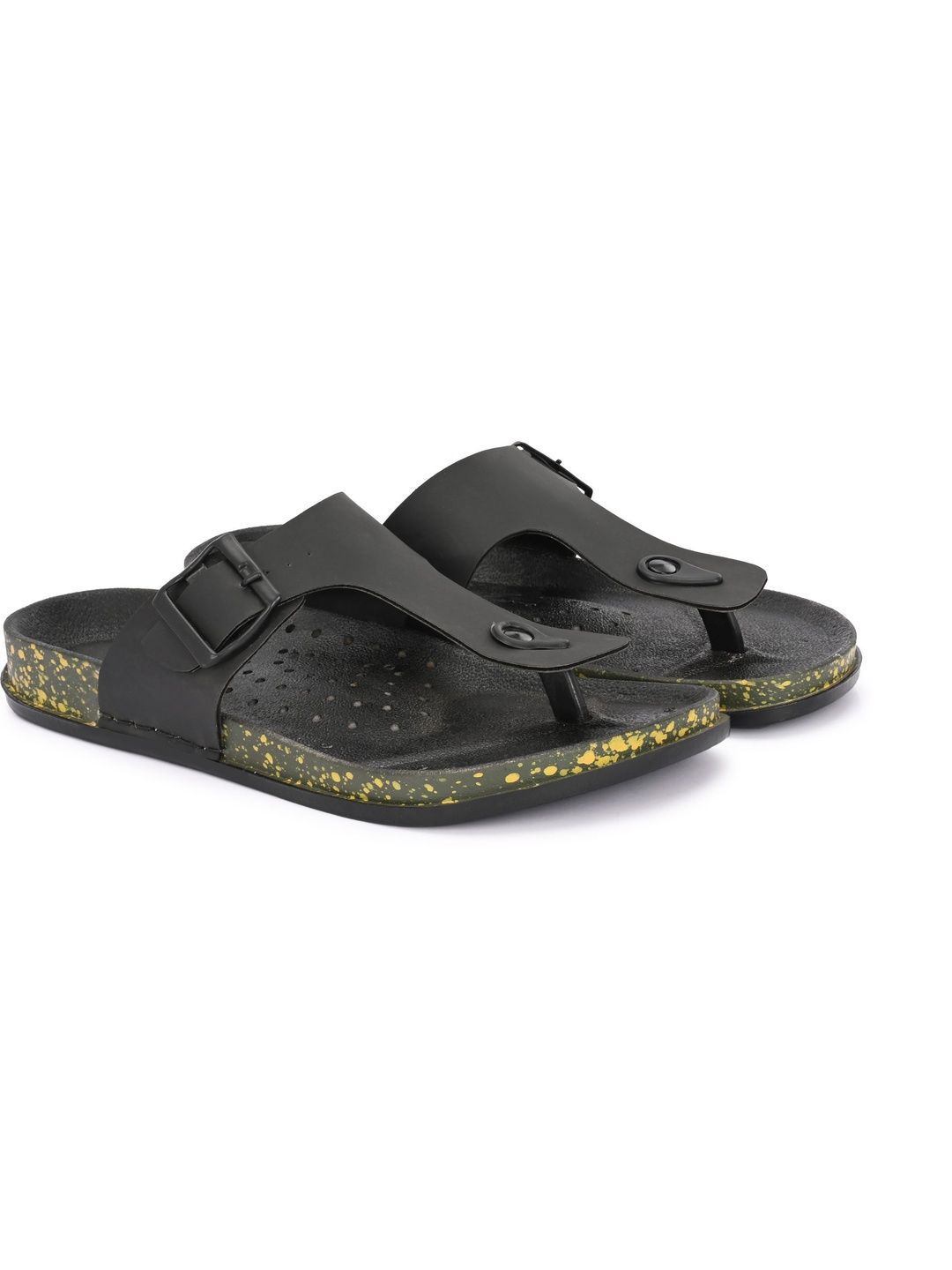 HATTOUN Men Printed Thong Flip-Flops