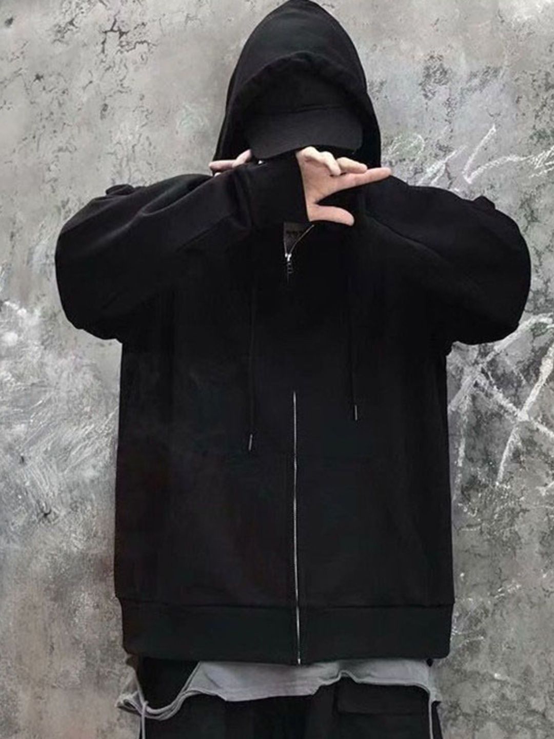 StyleCast Men Hooded Solid Bomber Jacket