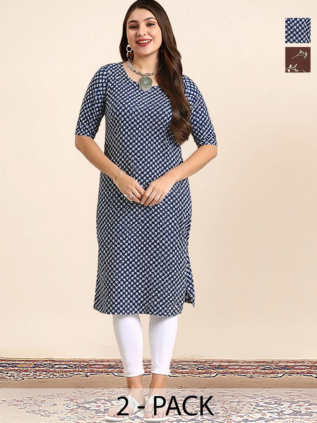 arangya Women Ethnic Motifs Printed Crepe Kurta