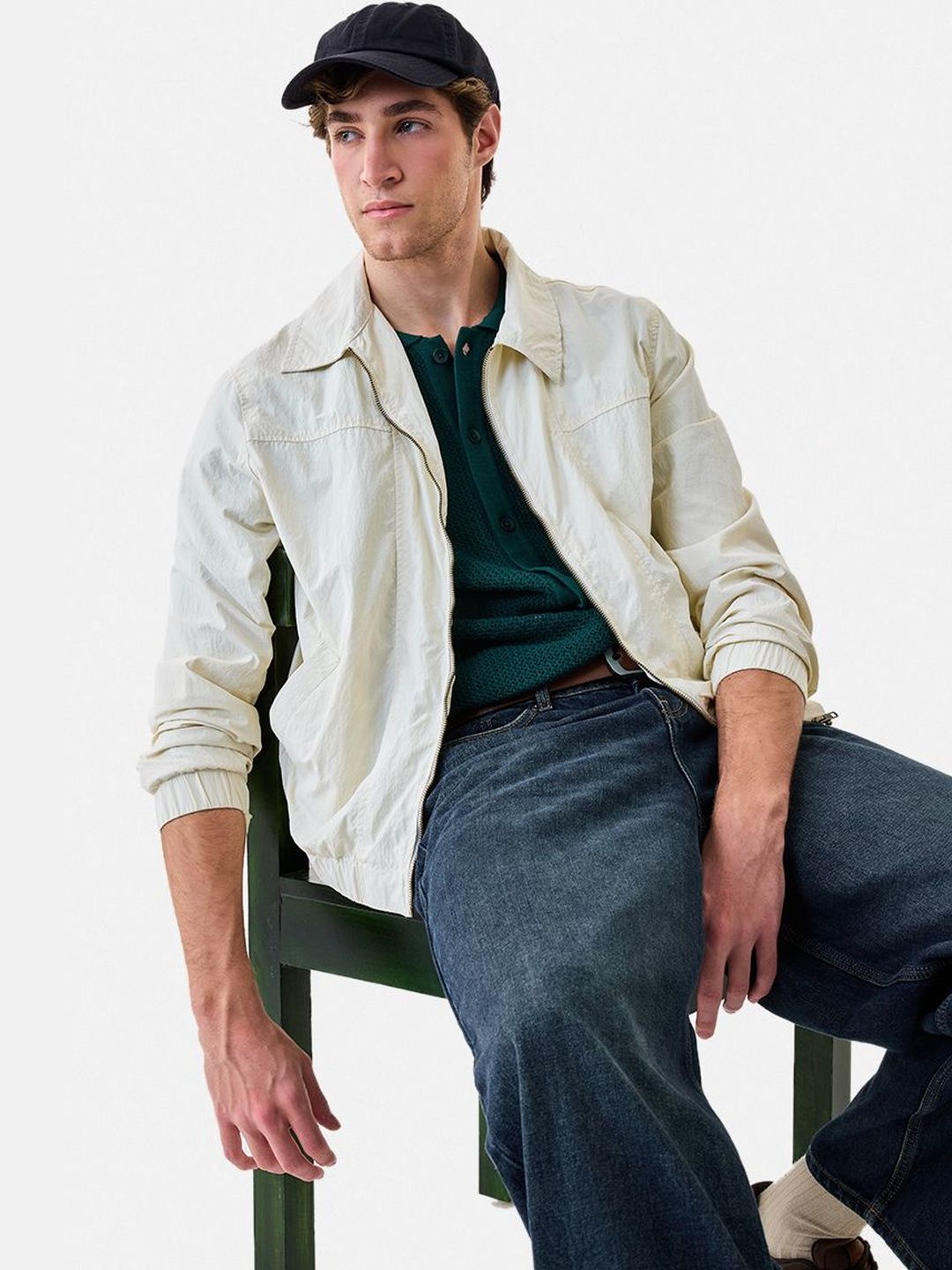 Snitch Cream Plain Jacket