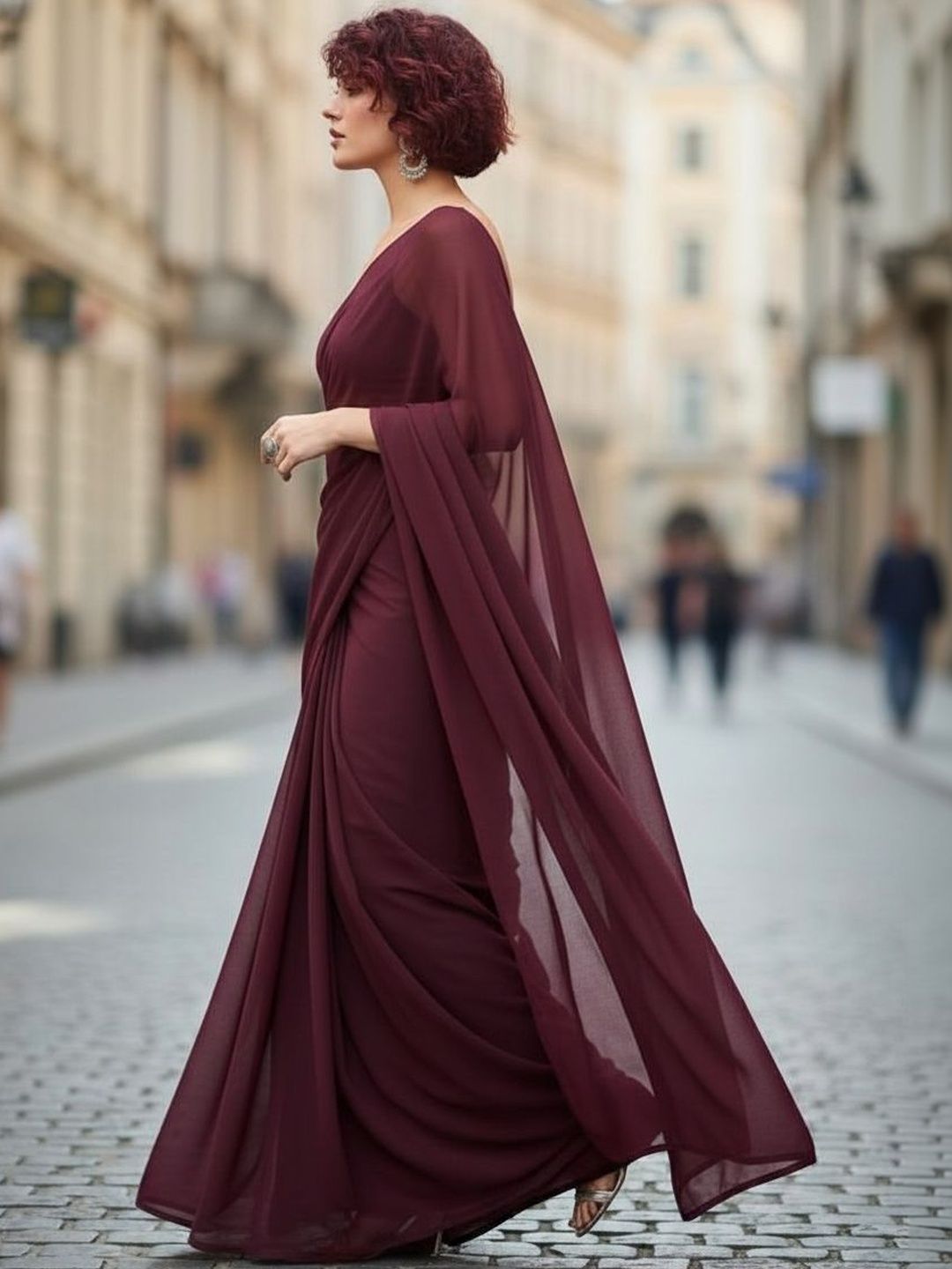 STYLE MODA STYLE MODA Poly Georgette Designer Saree