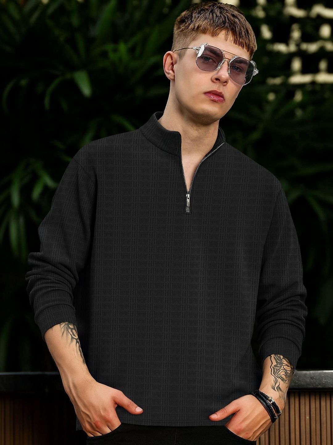 KAJARU Men High Neck T-shirt