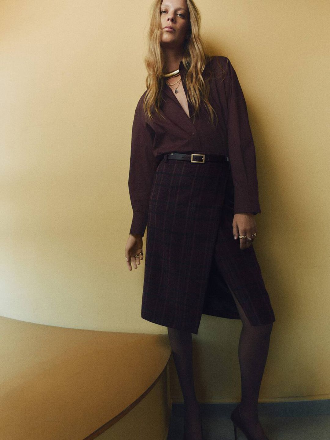Spread Collar Pure Cotton Belted Oversized Casual Shirt