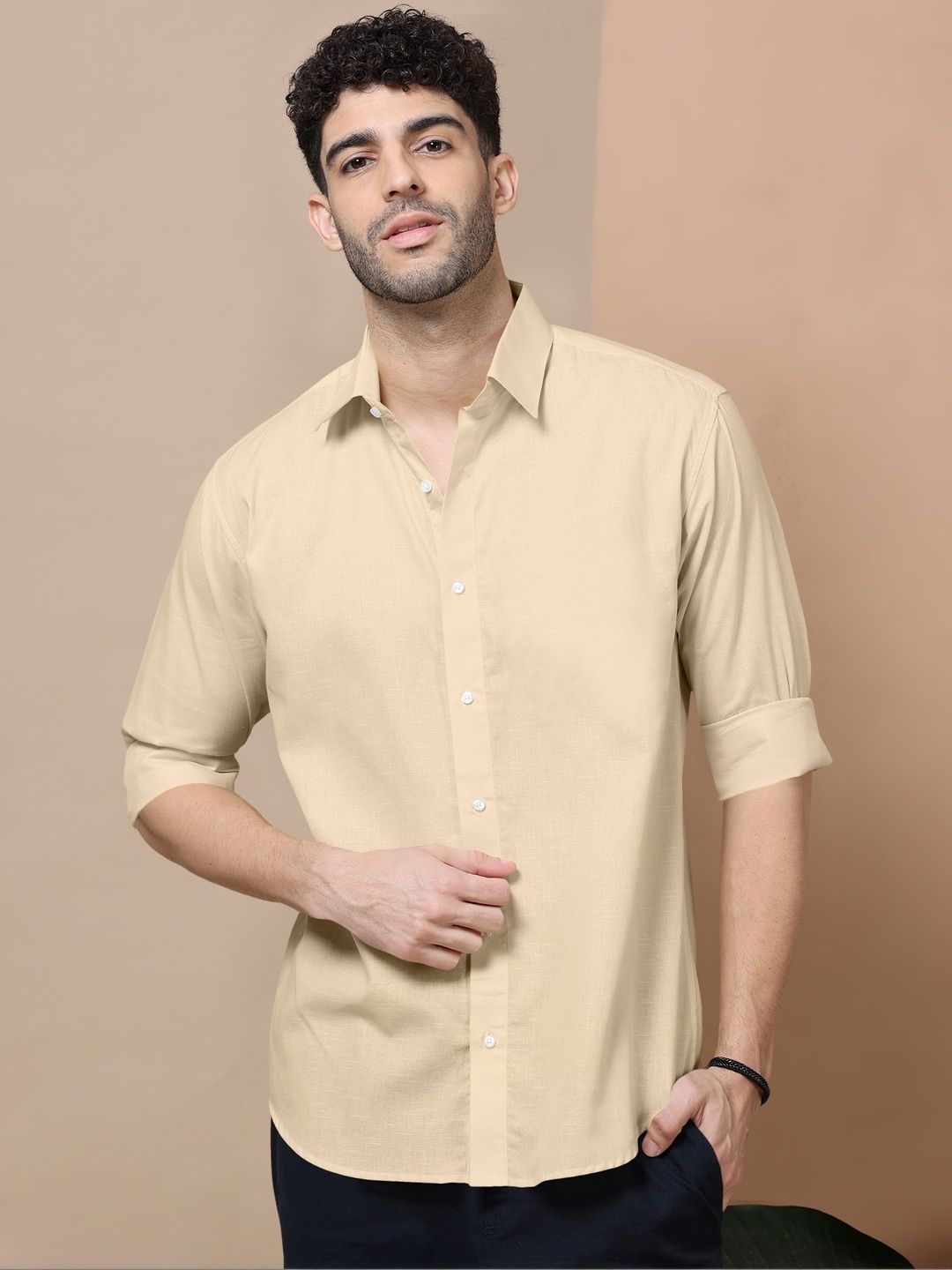 KRONIK Men Pure Linen Shirt