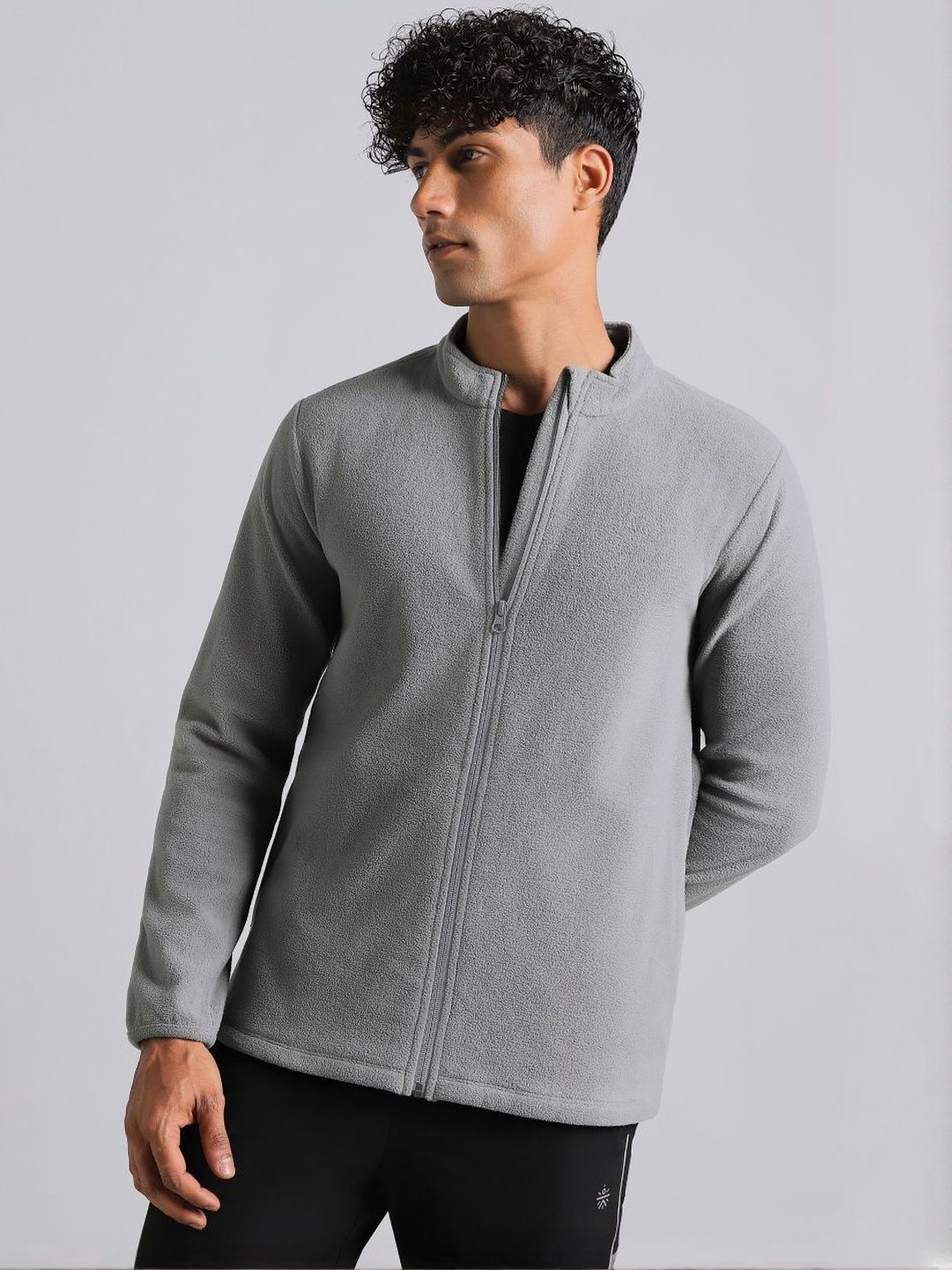 CULT Men's Dark Grey Performance Pro Training Fleece Jacket