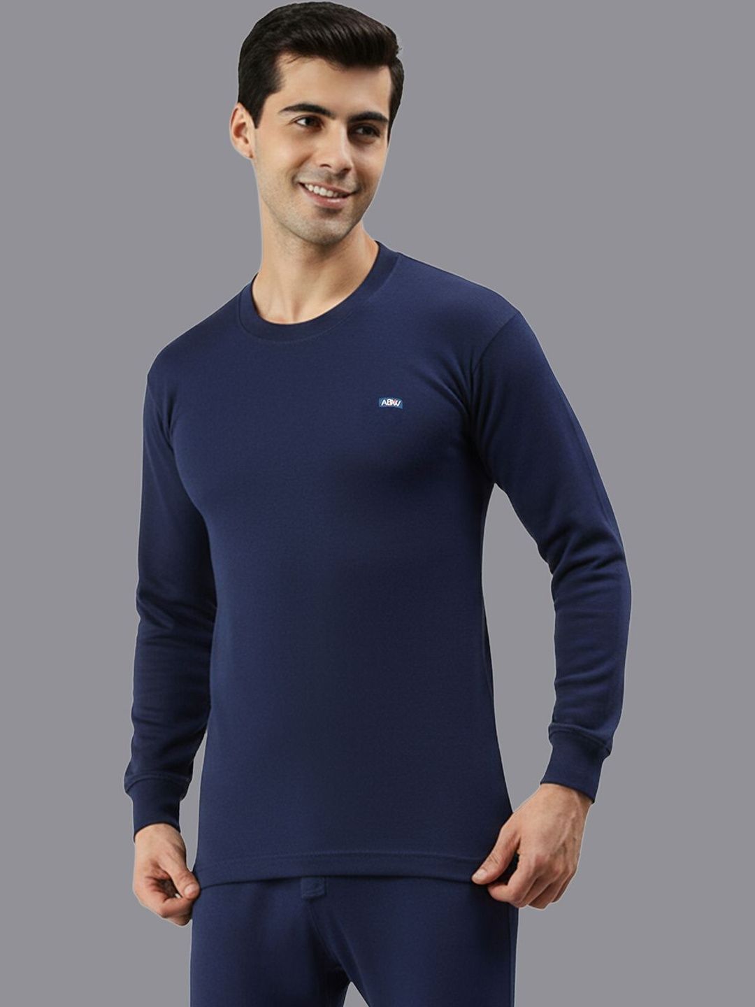 AMUL COMFY Men Round Neck Long Sleeves Thermal Top