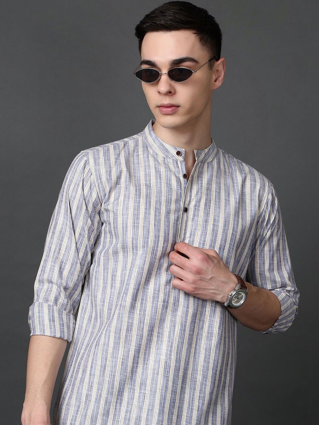 Jompers Men Striped Kurta
