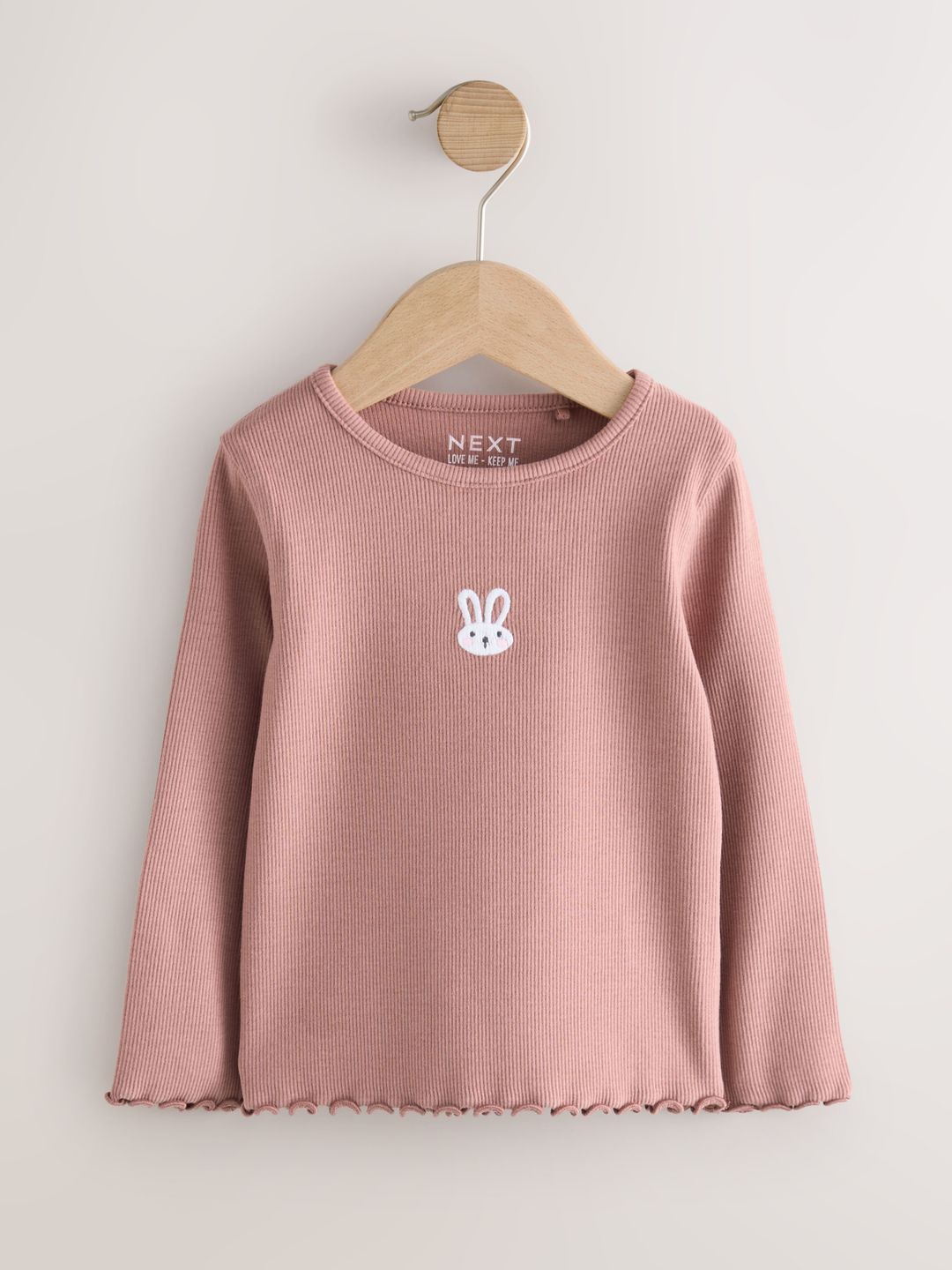 NEXT Ribbed Top With Embroidered Detail