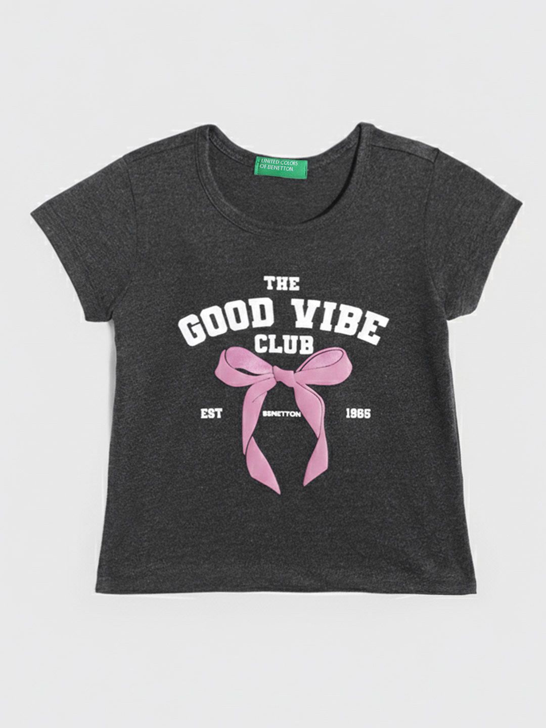 United Colors of Benetton Girls Typography Print T-shirt