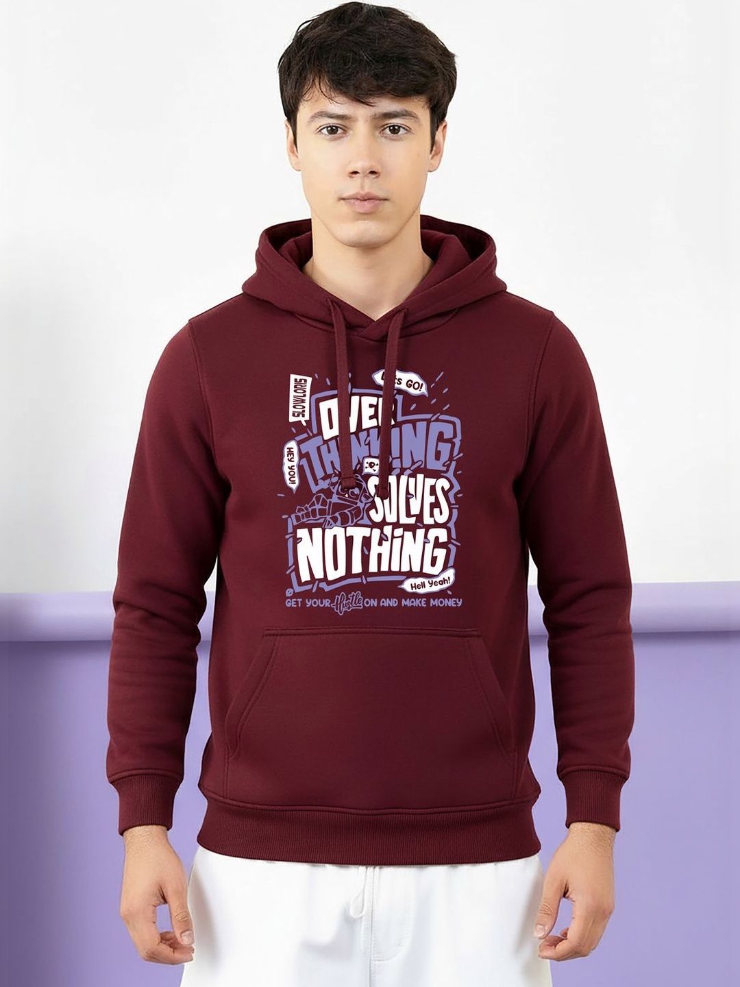 TEEFOX TEEFOX Men Printed Hooded Sweatshirt