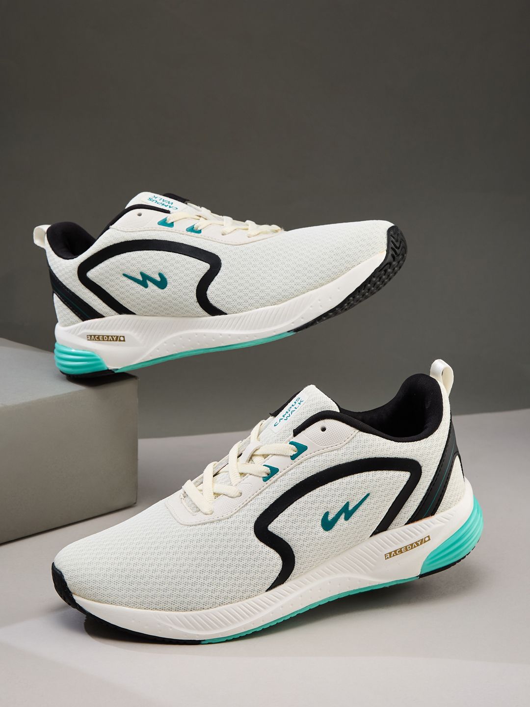 Campus Men CAMP KARL White Mesh Running Shoes