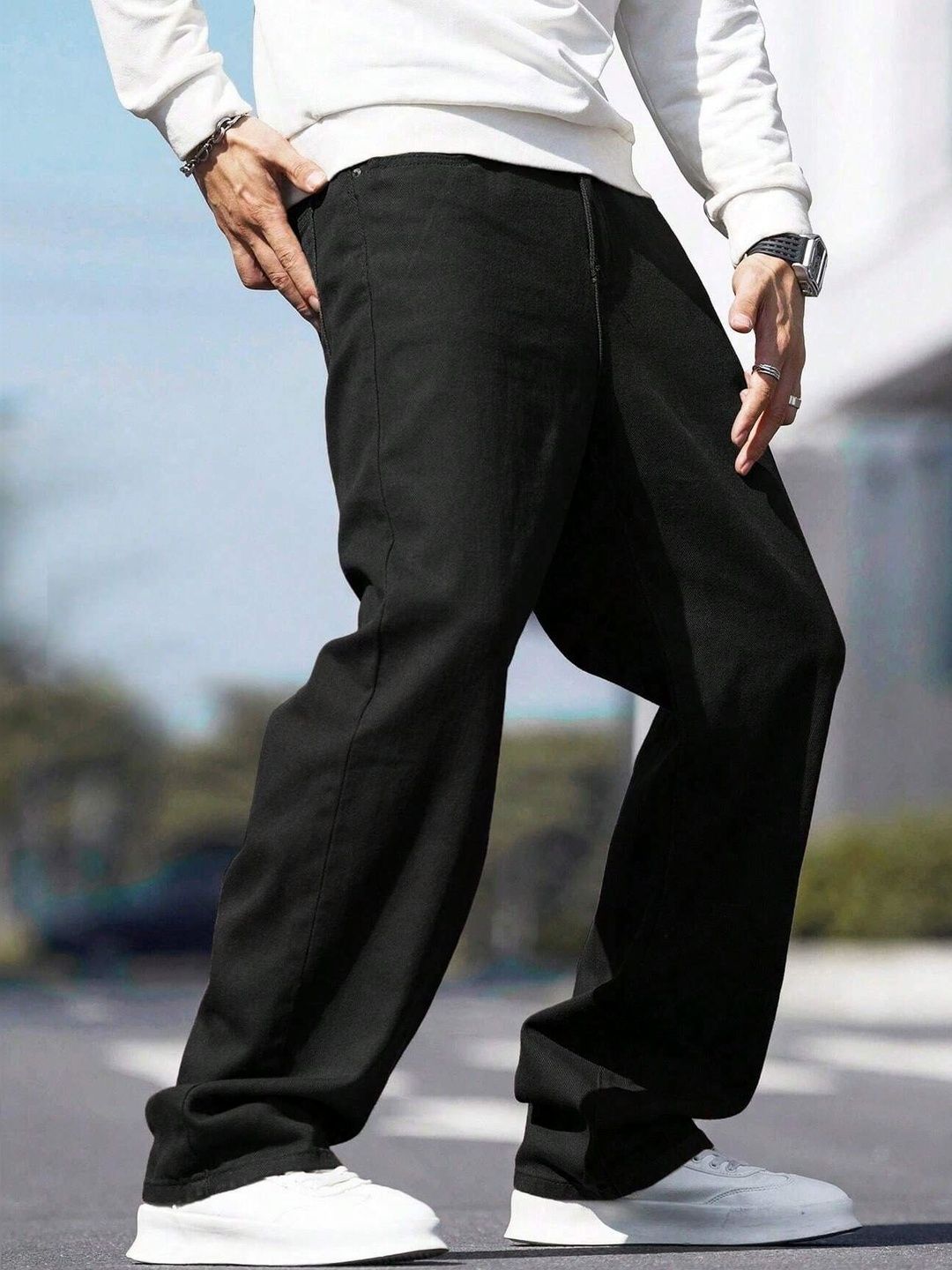 LERIYA FASHION Men Relaxed Fit High-Rise Stretchable Jeans