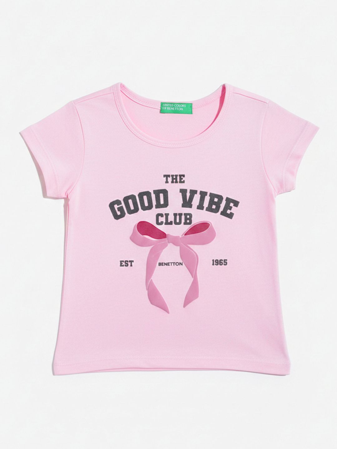 United Colors of Benetton Girls Typography Printed Regular Fit T-Shirt