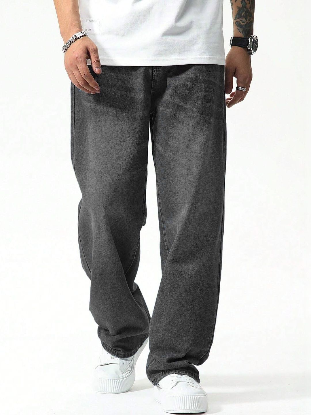 LERIYA FASHION Men Relaxed Fit High-Rise Light Fade Stretchable Jeans