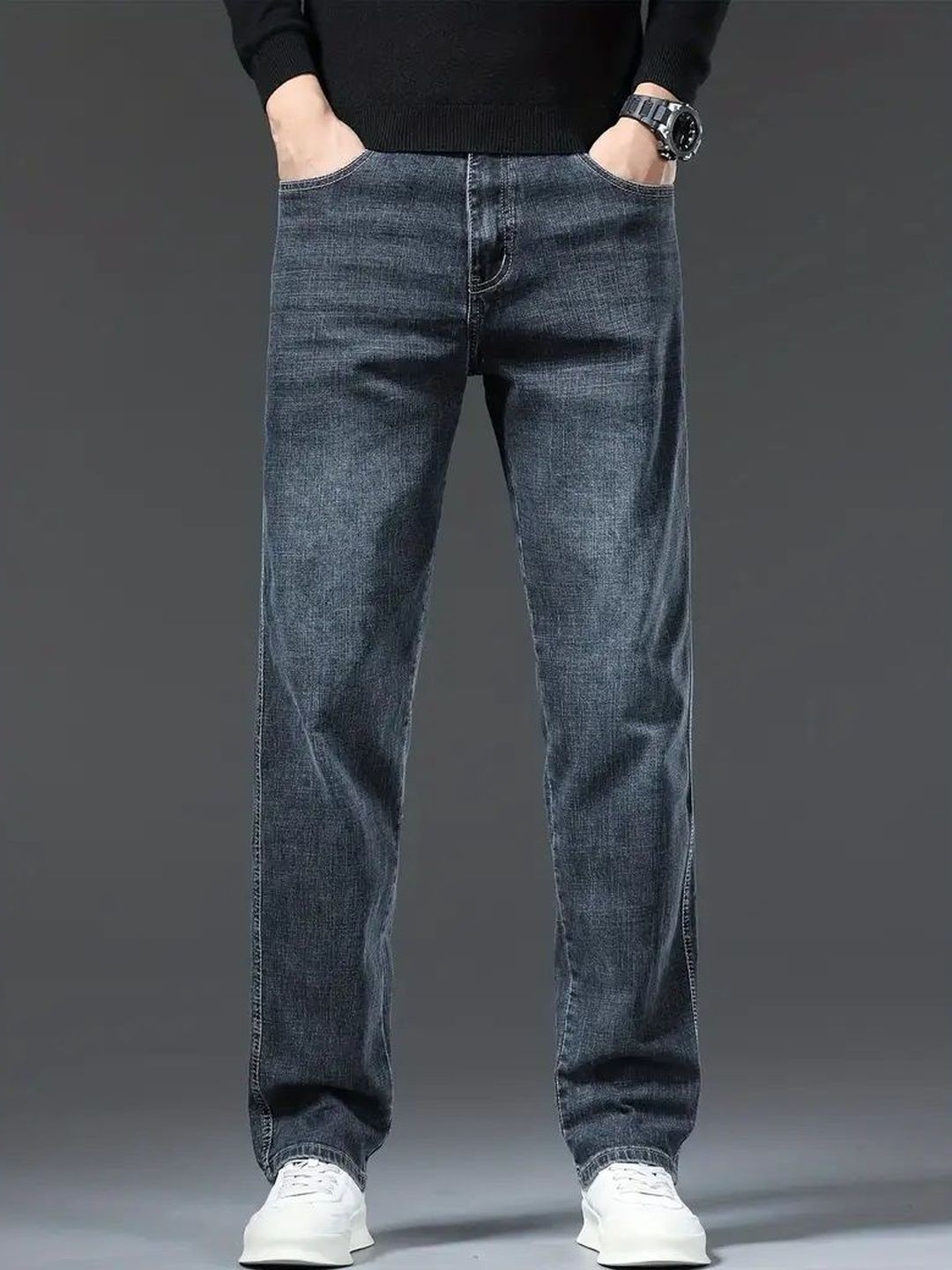 LERIYA FASHION Men Relaxed Fit High-Rise Light Fade Stretchable Jeans