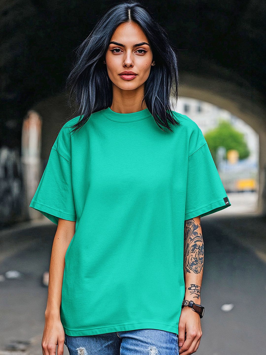 Bewakoof Women Solid Round Neck Cotton T-shirt