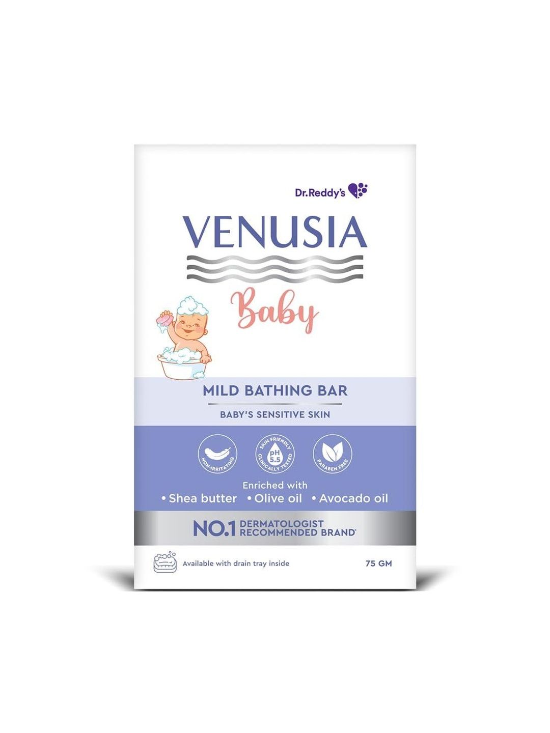 Venusia Baby Mild Bathing Bar - 75 g