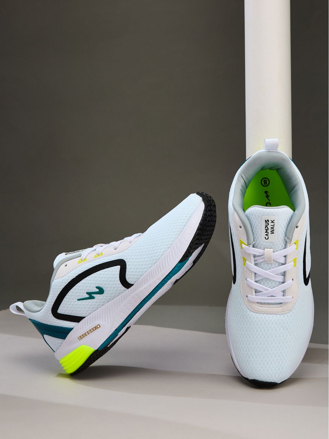 Campus Men CAMP KARL White Mesh Running Shoes