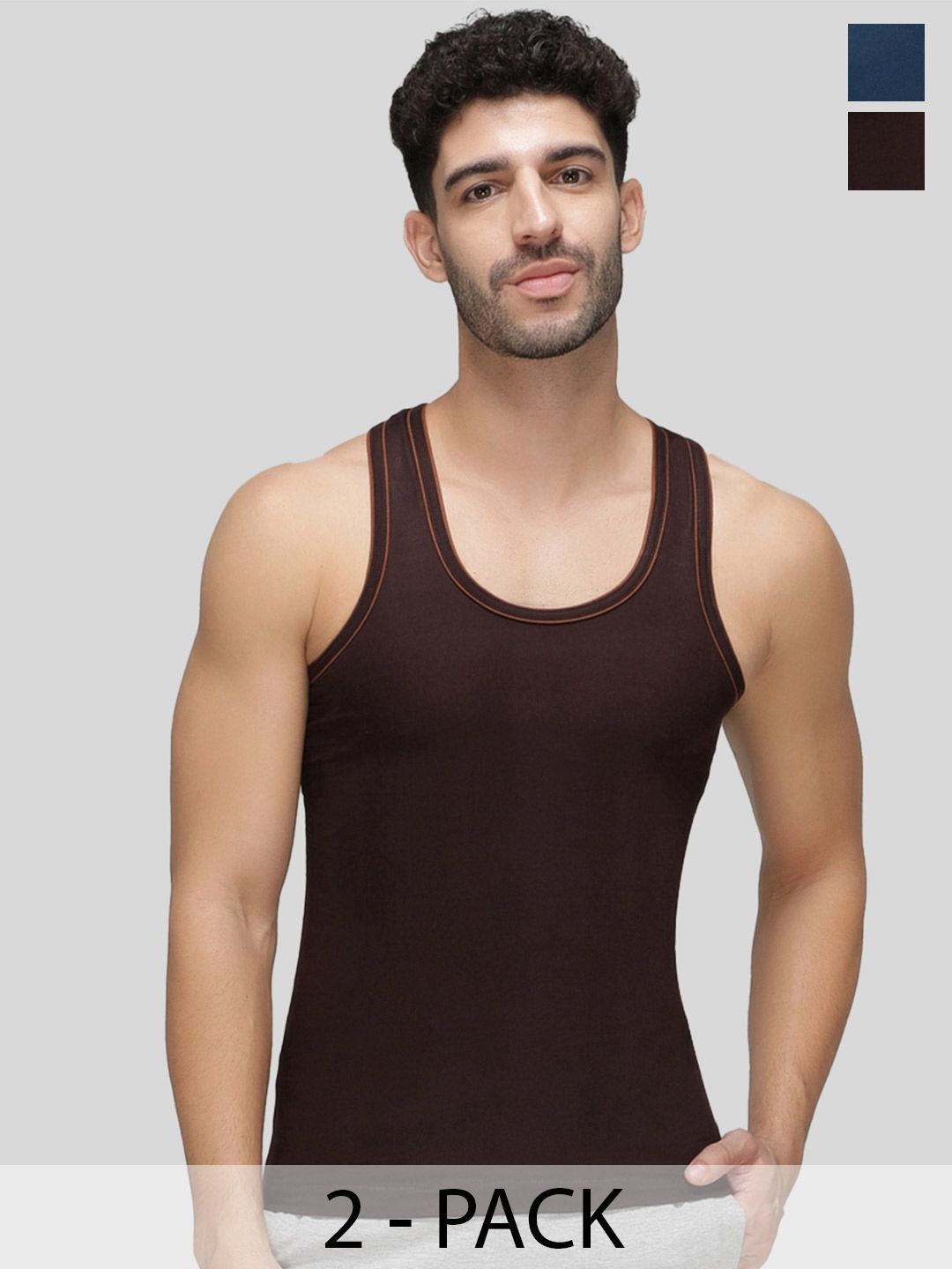 AMUL COMFY Pack of 2 Cotton Innerwear Vests