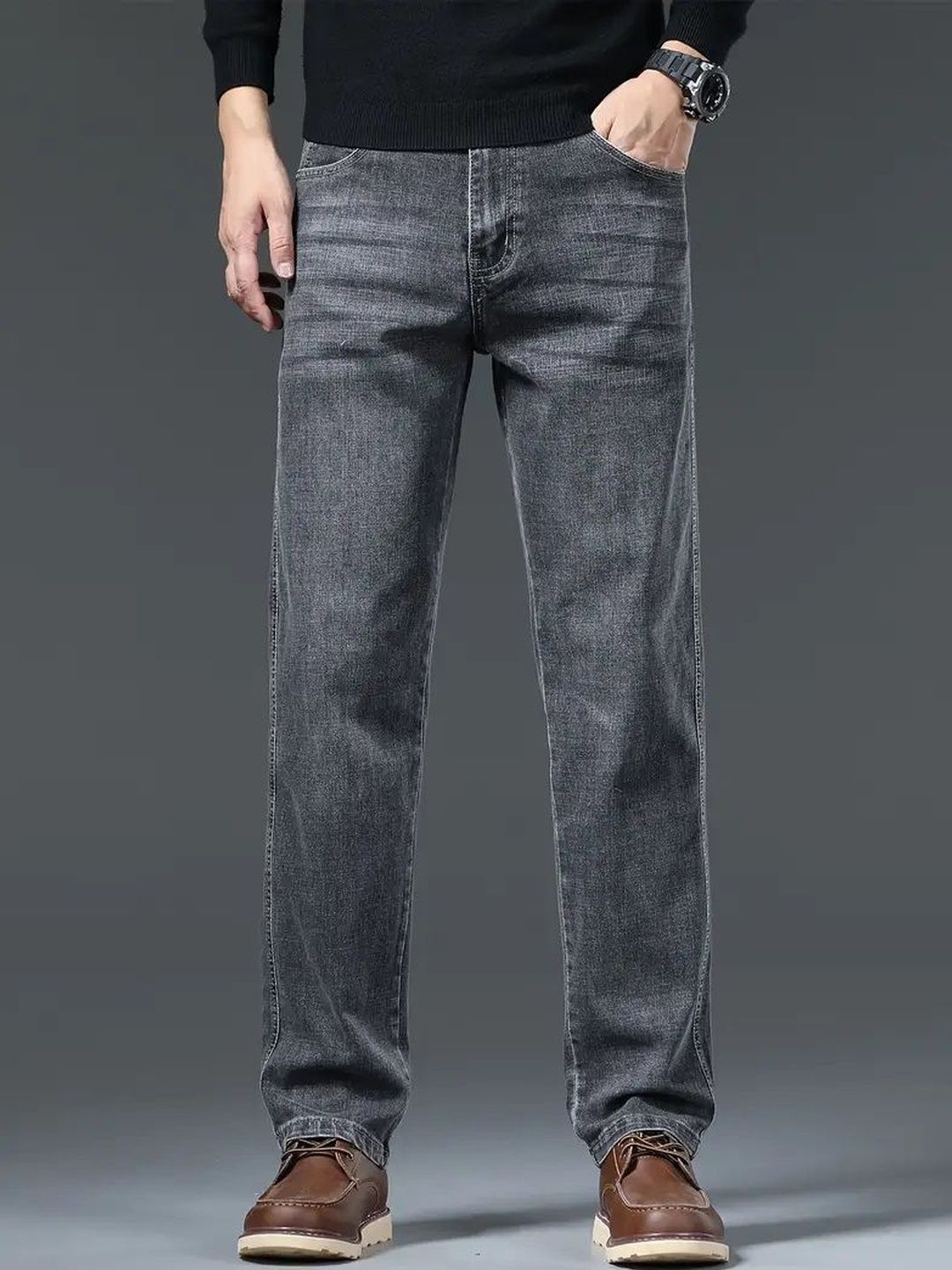 LERIYA FASHION Men Relaxed Fit High-Rise Light Fade Stretchable Jeans