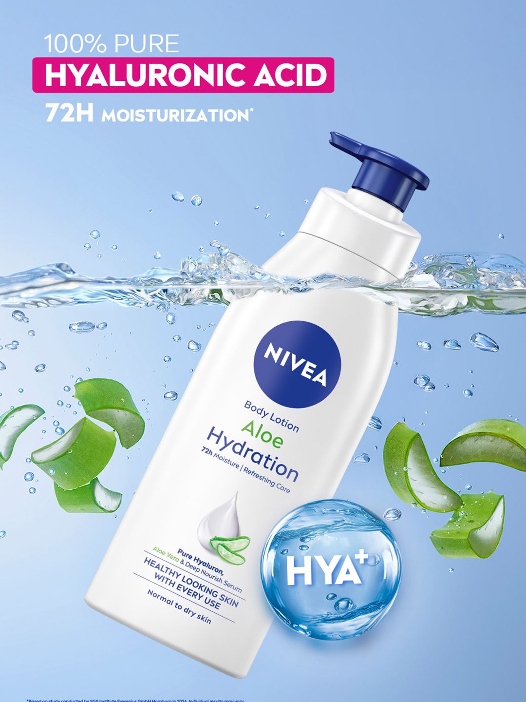 Buy Nivea Aloe Hydration Body Lotion with Hyaluron & Aloe Extract for 72h  Moisturization 600ml - Body Cream and Lotion for Women 11245436 | Myntra