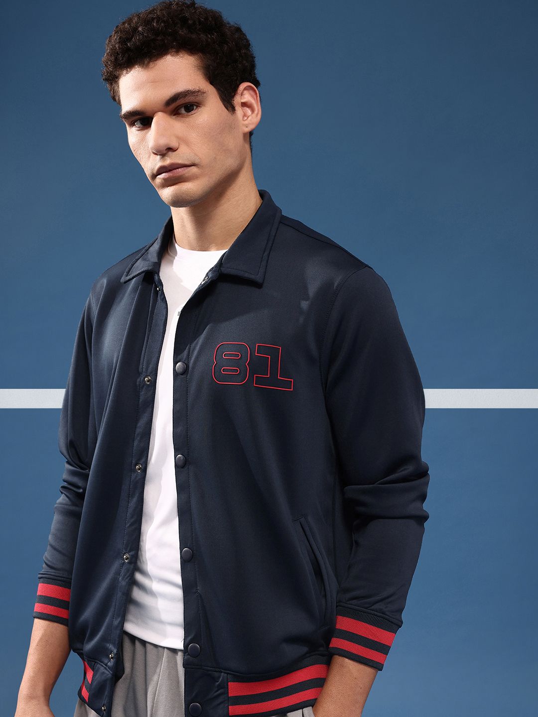 Slazenger Varsity Printed Bomber Athleisure Jacket