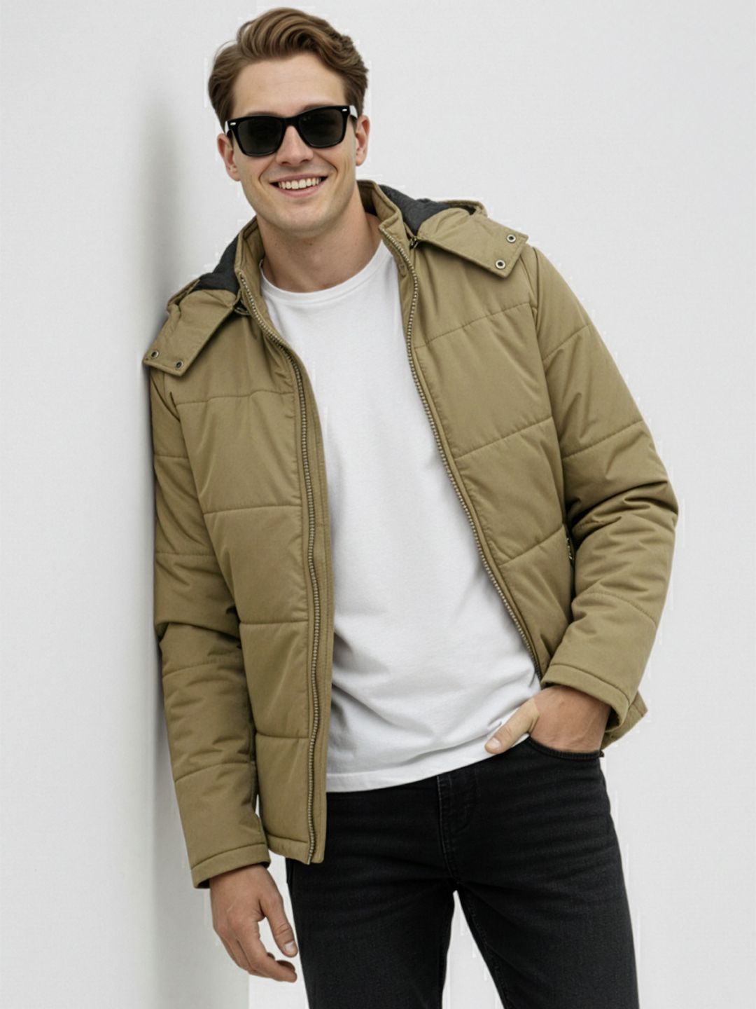 HERE&NOW Padded Jacket with Detachable Hood