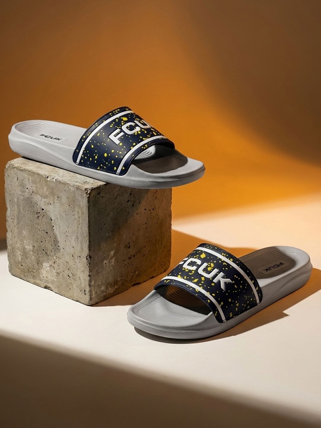 FCUK Men Printed Sliders