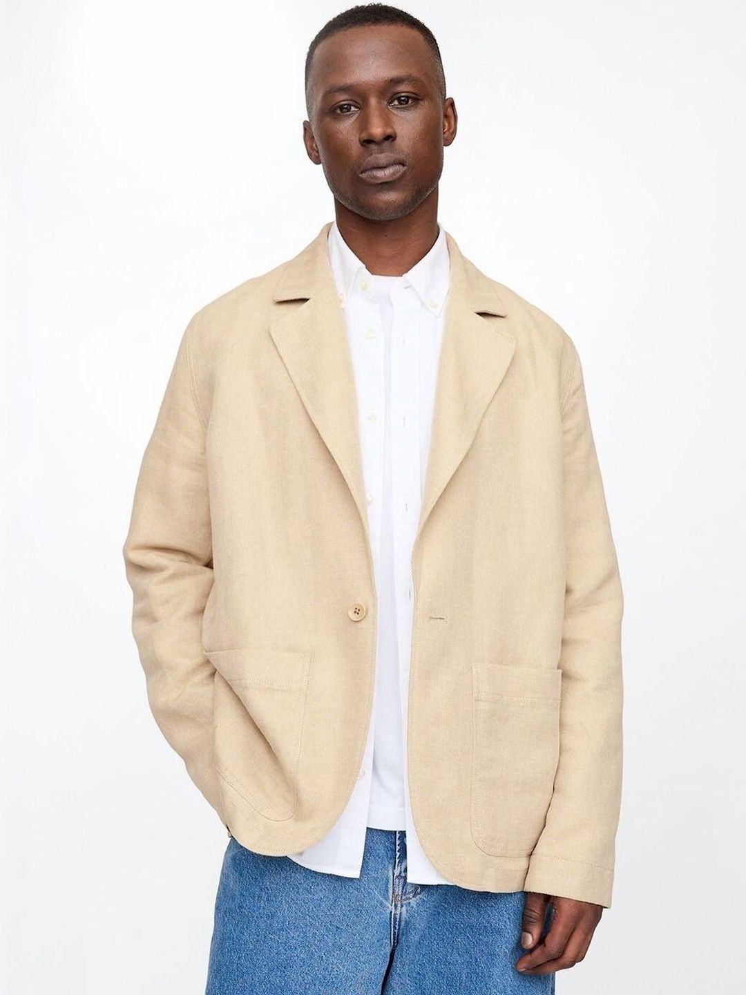 GAP GAP Notched Lapel Single-Breasted Casual Blazers