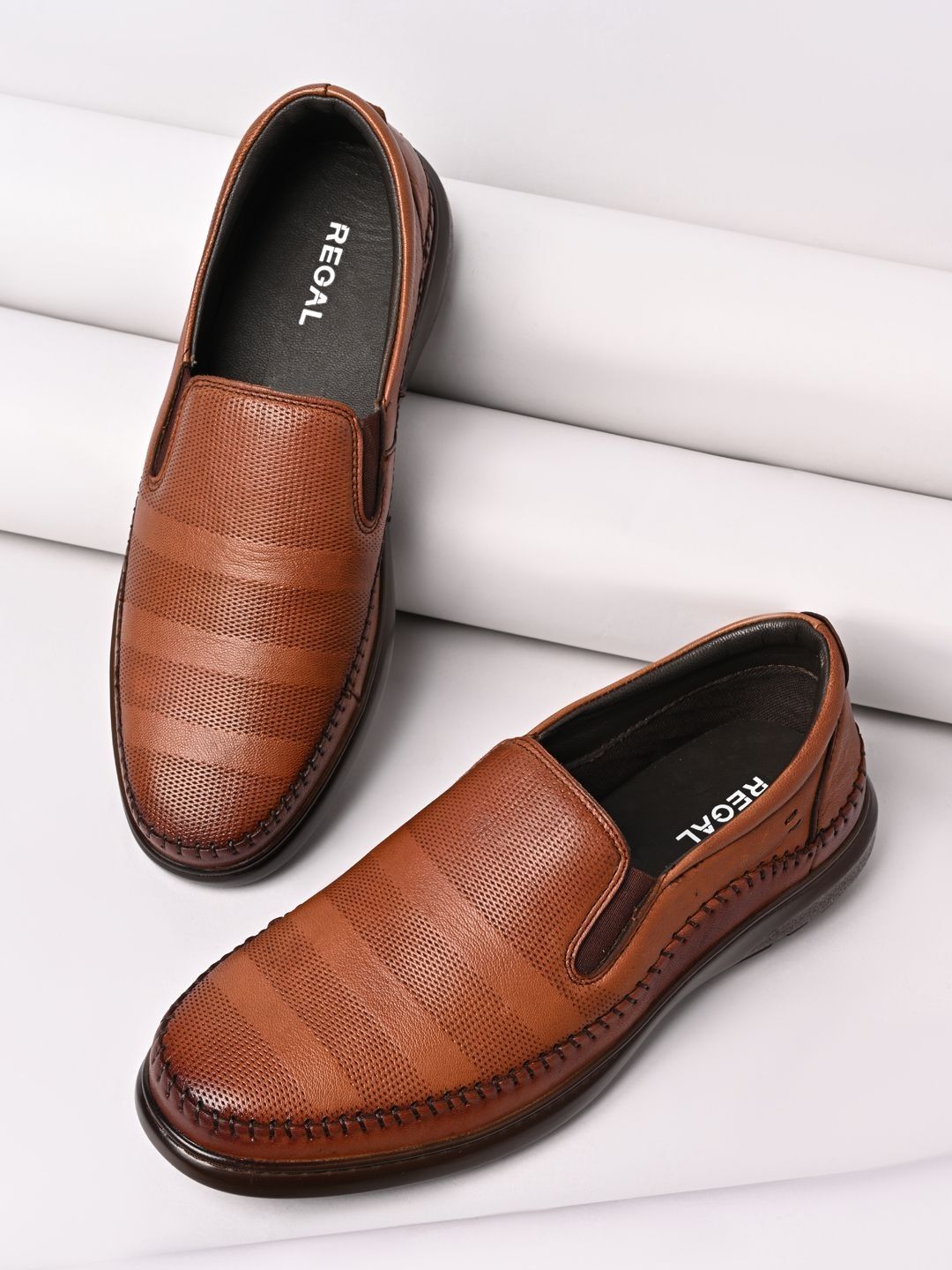 Buy Regal Men Perforations Leather Loafers - Casual Shoes for Men