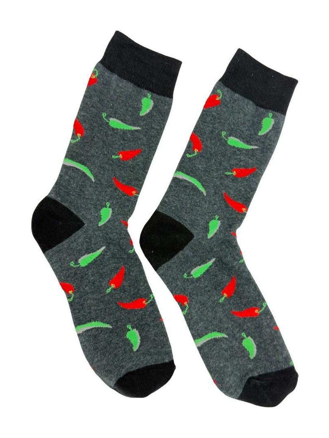 The Tie Hub Printed Cotton Calf Length Socks